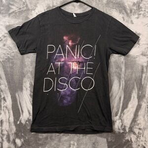 Panic! At The Disco T-Shirt Unisex Small Black Galaxy Nebula Graphic Band Tee
